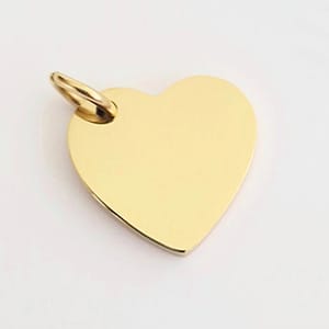 Srce, 15 mm (Zlatno)