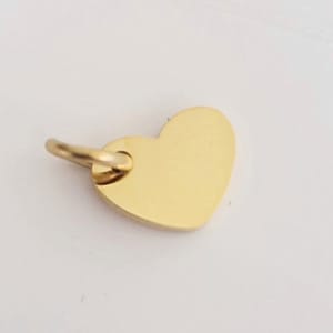Zlatno asimetrično srce, 10 mm
